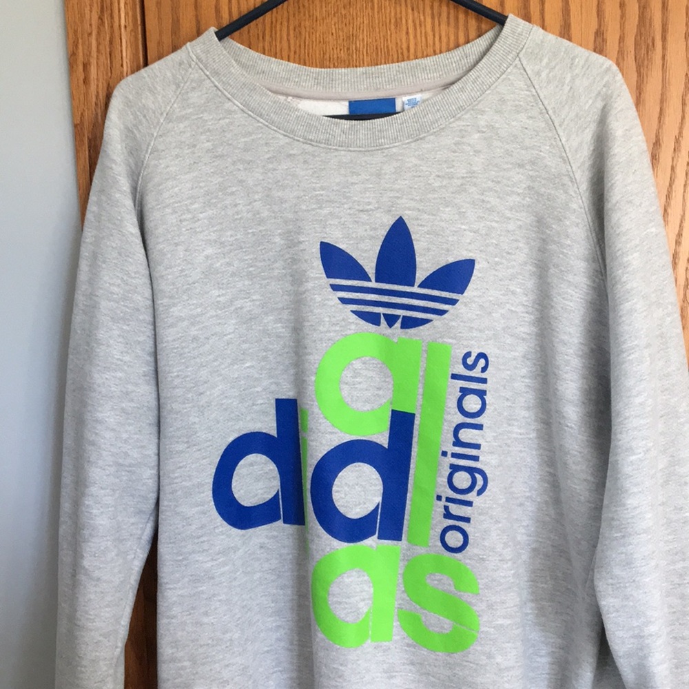 Adidas Men’s Grey Long Sleeved Sweatshirt